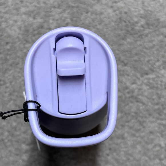 NWT Life is Good Stainless Steel 14 oz Water Bottle Purple Flip Flops Straw New - Picture 7 of 11